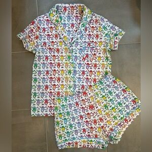 Roller Rabbit Disco Monkey Polo Pajamas XS